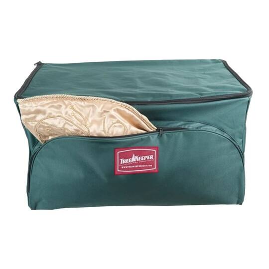 3 Tray Fabric Lined Christmas Ornament Storage Bag